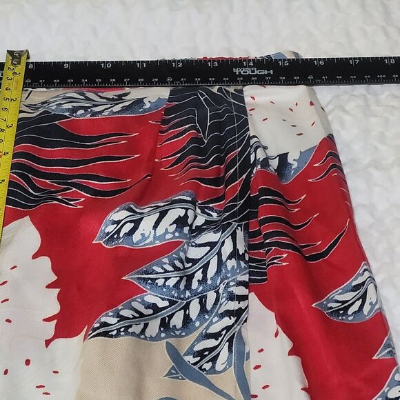 Capacity Patriotic Tropical Flower Floral Maxi Wrap Skirt Vintage 90's Retro - Picture 7 of 7